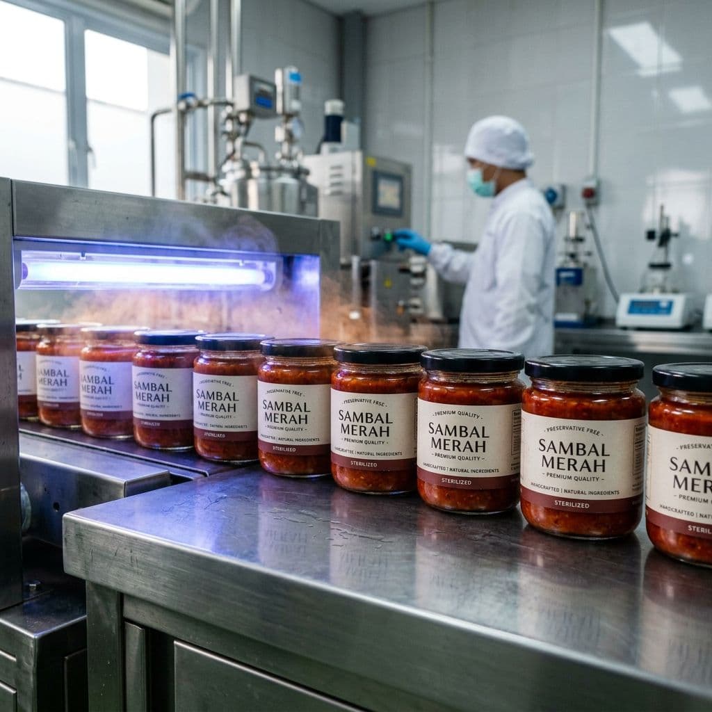 Rahasia Sambal Tahan Lama Tanpa Pengawet: Proses Sterilisasi Dapur Sopret